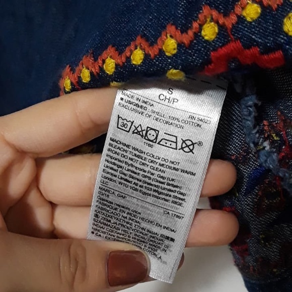 Gap Boho Embroidered Sleeveless Blouse Top Size S - Picture 4 of 7